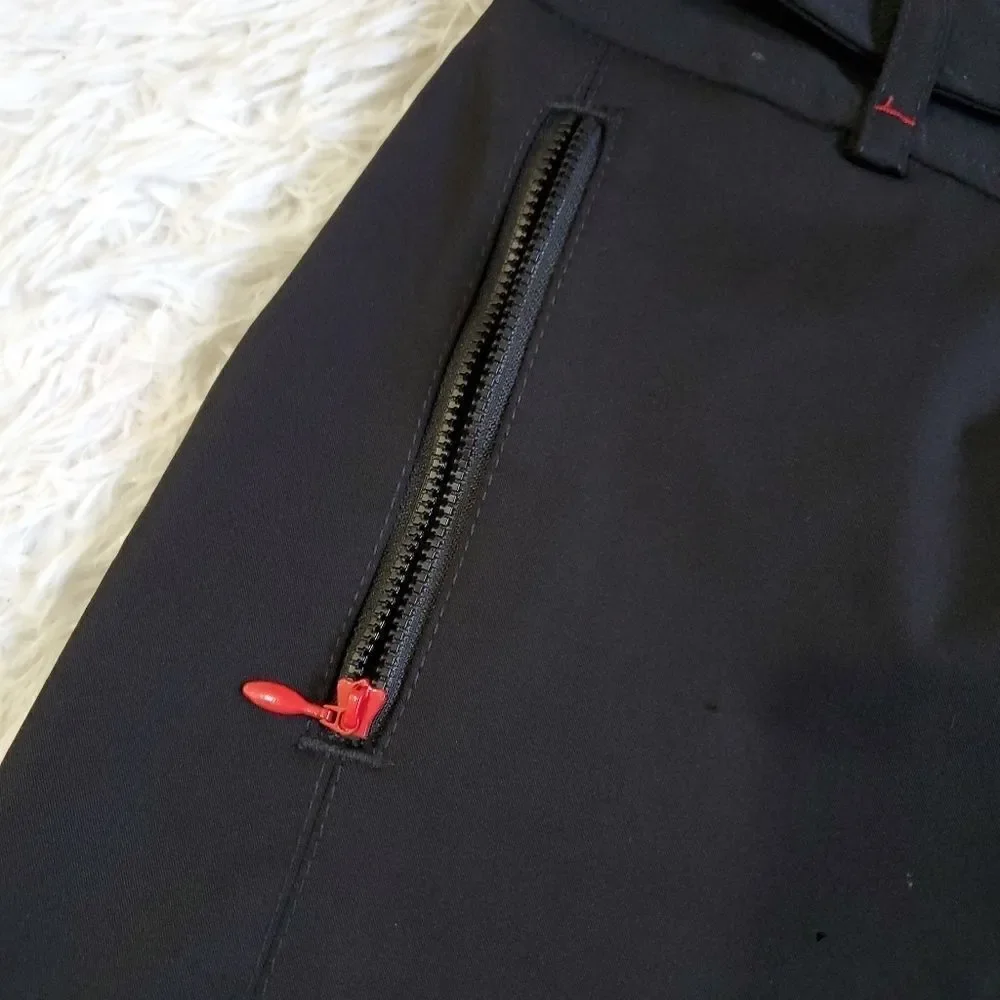 Ann Taylor loft belted skirt with red accents sz 0